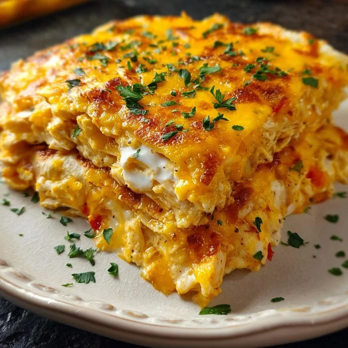 Delicious Baked Chicken Quesadillas with melted cheese and grilled chicken filling