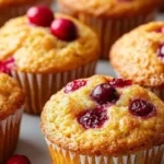 Freshly baked Cranberry Orange Muffins with a citrusy flavor