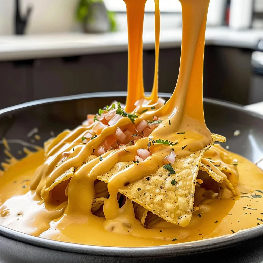 Creamy cheese sauce for dipping nachos or drizzling on dishes