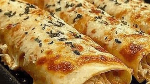 Crispy air fryer chicken wrapped with mozzarella cheese on a plate