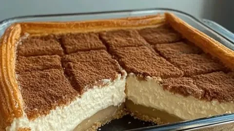 Decadent churro cheesecake bars topped with cinnamon sugar and drizzled with caramel.