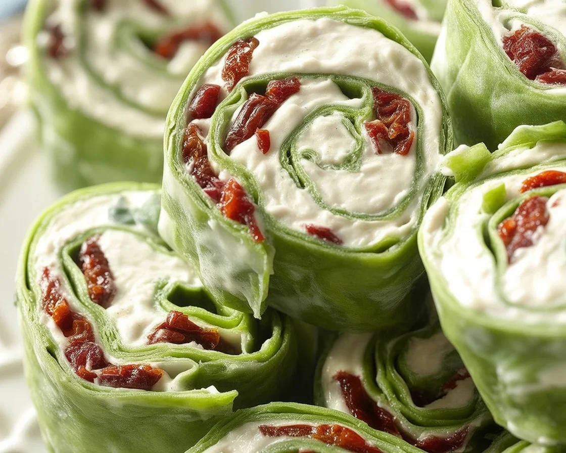 Festive Christmas Cranberry Roll Ups with cream cheese, feta, and cranberries