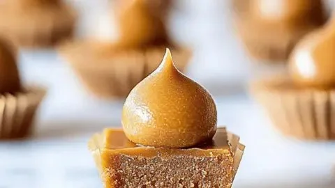 Dulce de leche truffles displayed on a plate.