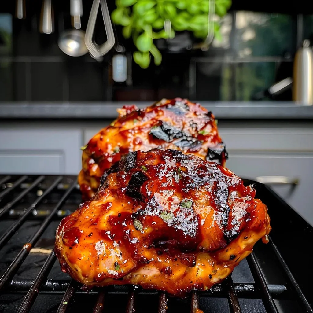Delicious BBQ chicken served with fresh sides and garnishes