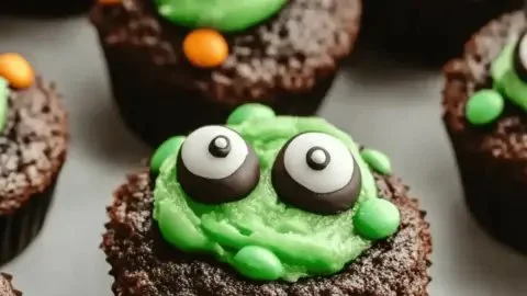 A platter of easy cauldron cookies for Halloween celebrations.
