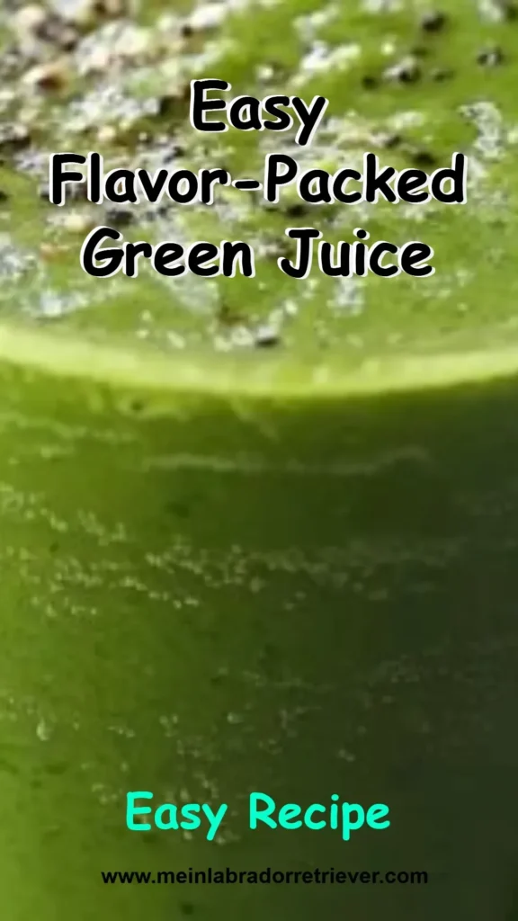 Refreshing and vibrant green juice made with fresh ingredients for a healthy boost
