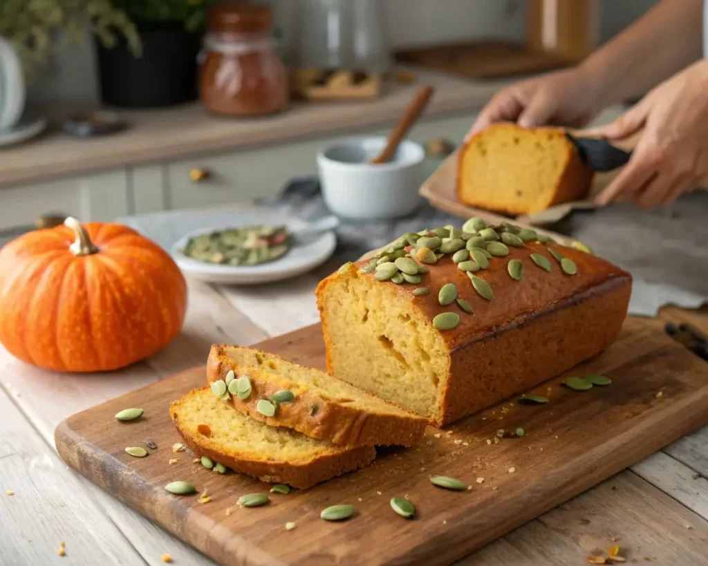 Homemade Halloween gluten-free bread shaped like spooky figures