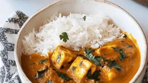 Delicious Paneer Korma served with aromatic spices and herbs