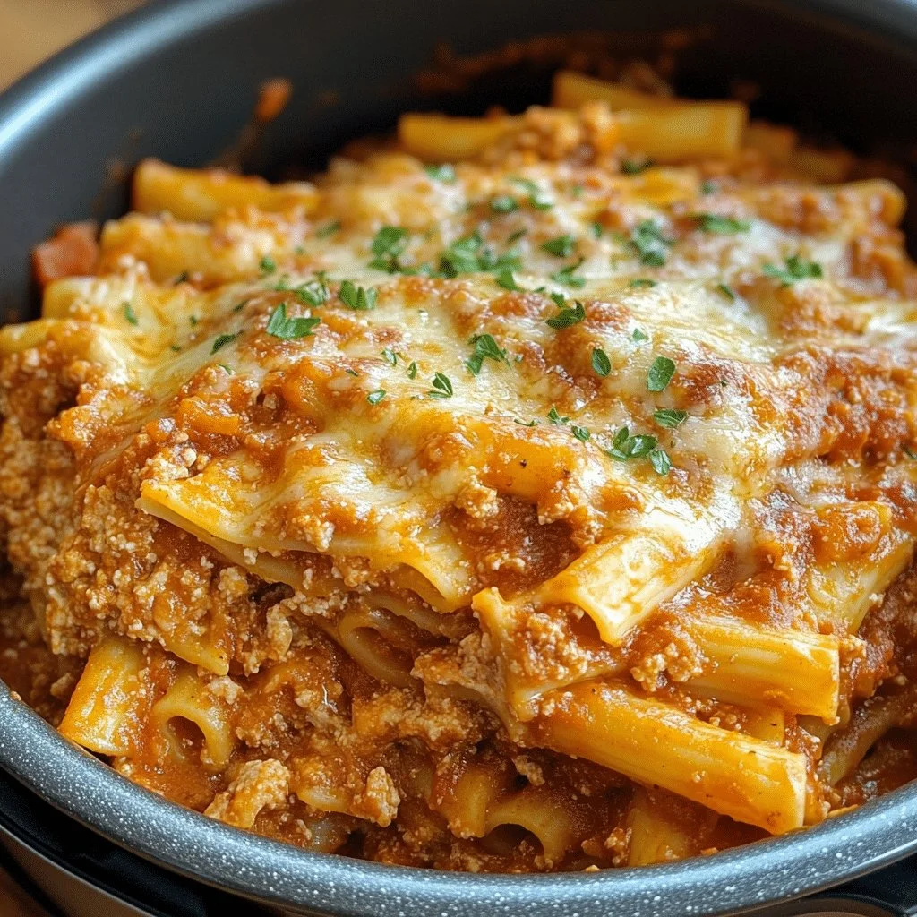 Quick and easy Instant Pot lasagna cooked in a pressure cooker