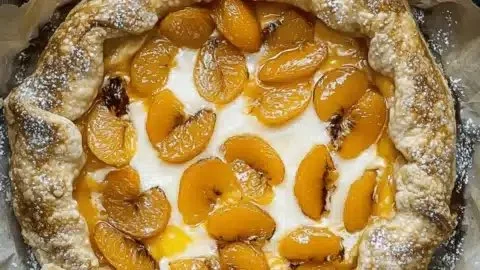 Delicious apricot cheesecake fillo galette homemade dessert