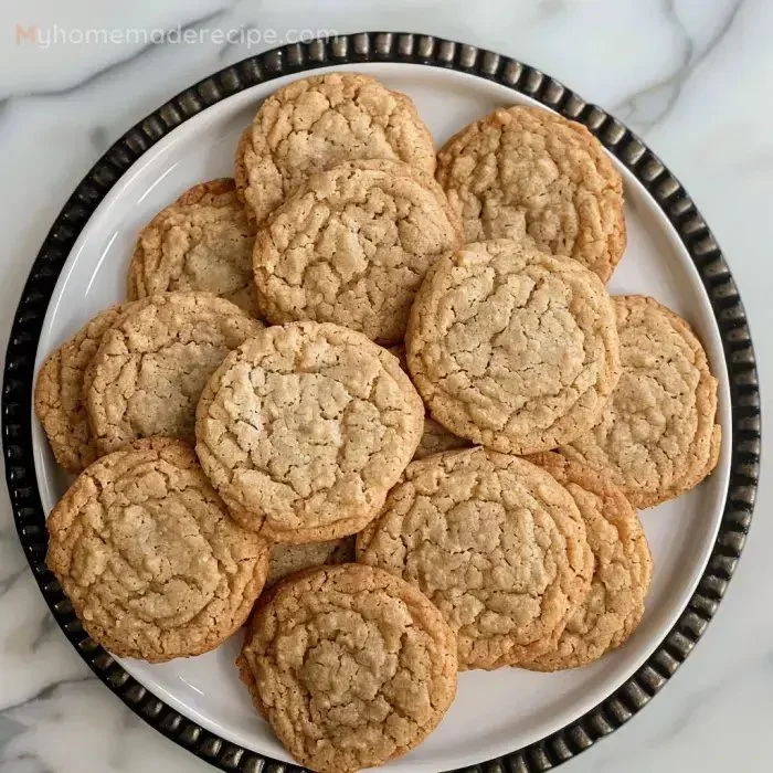 Delicious homemade banana cookies on a plate.