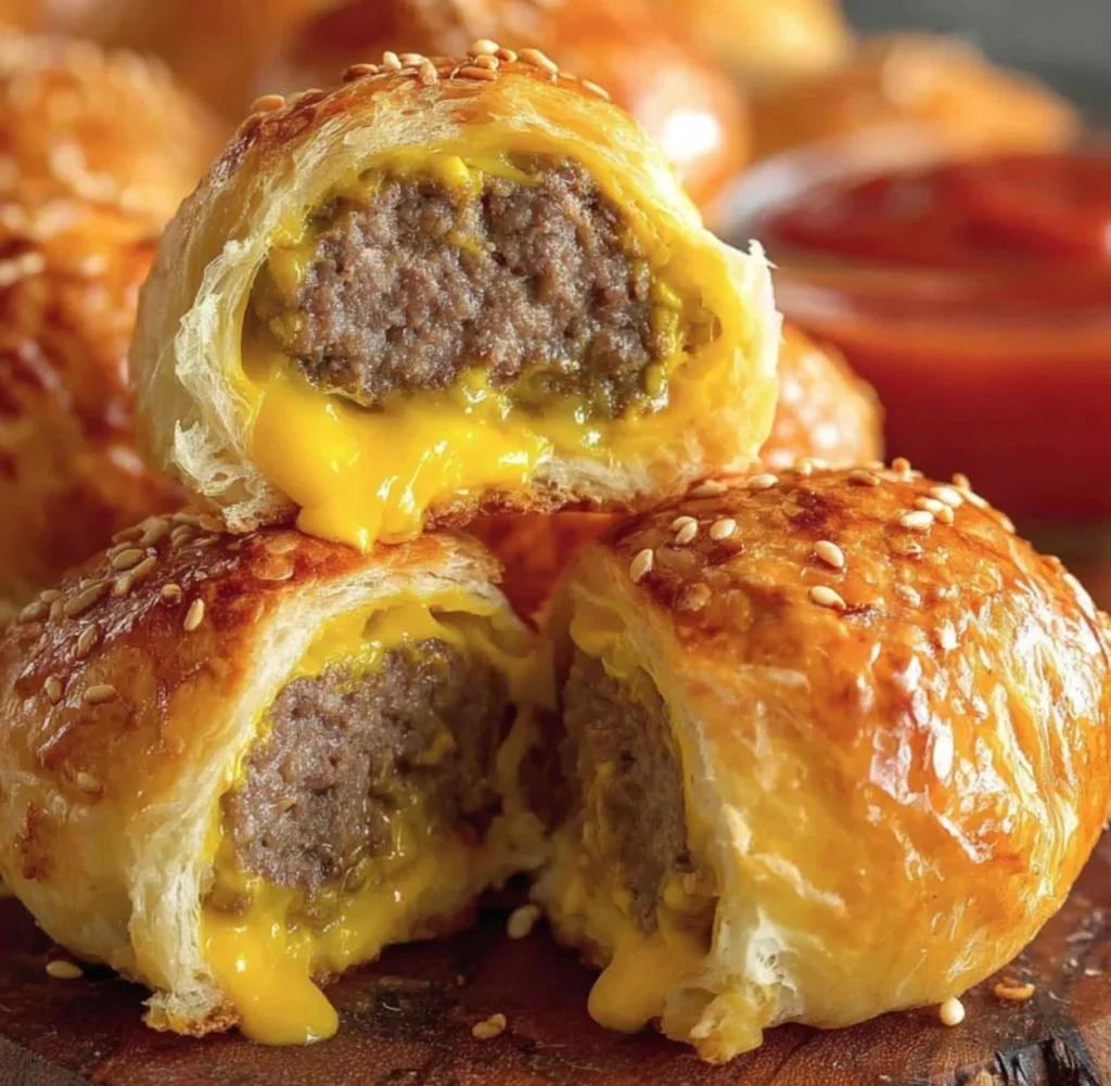 Delicious Big Mac Cheeseburger Bombs served on a platter