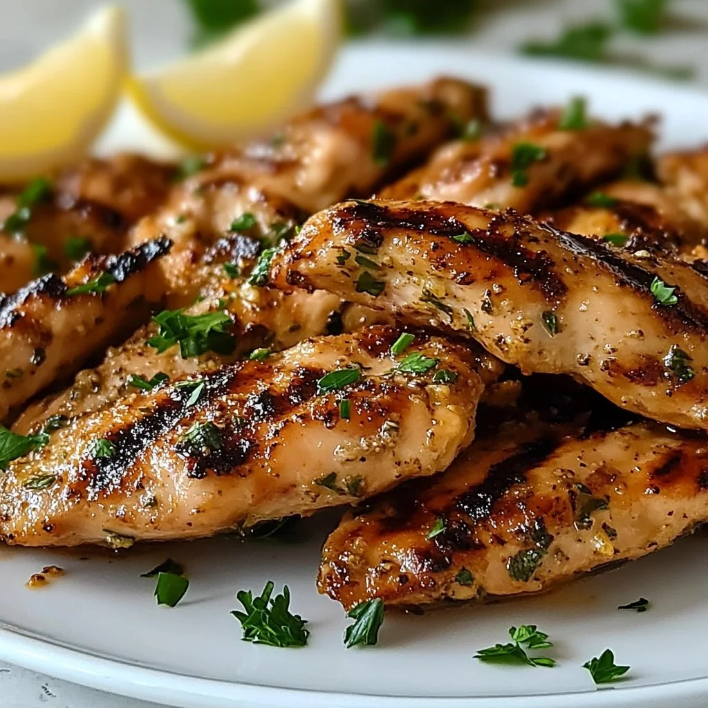 Plate of crispy Greek chicken tenders with dipping sauce
