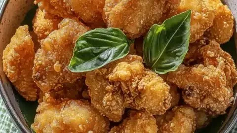Crispy Taiwanese popcorn chicken ready to be enjoyed