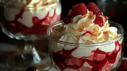 Decadent Falooda Trifle dessert topped with colorful ingredients