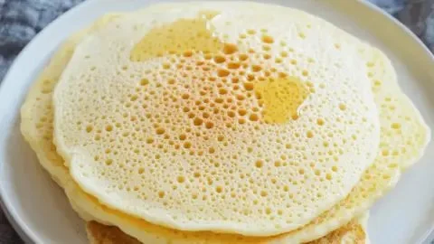 Delicious Baghrir Moroccan semolina pancakes served on a plate