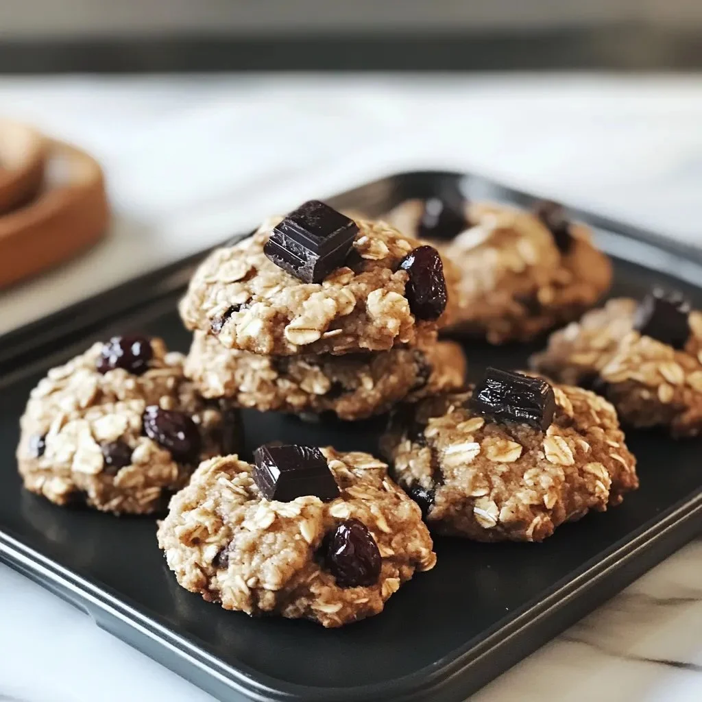 A plate of healthy cookies without sugar, perfect for guilt-free snacking.