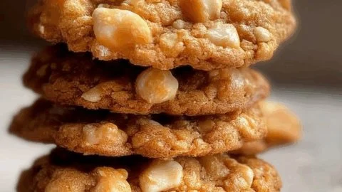 Chewy oatmeal scotchies cookies baked to perfection on a cooling rack