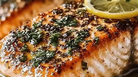 Delicious Texas Roadhouse-Style Baked Salmon served with sides