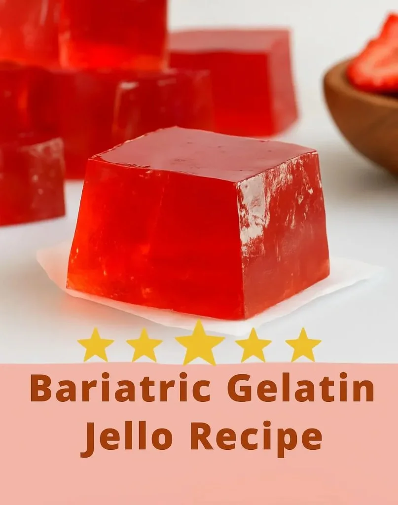 Bariatric gelatin jello dessert for weight loss and healthy eating.