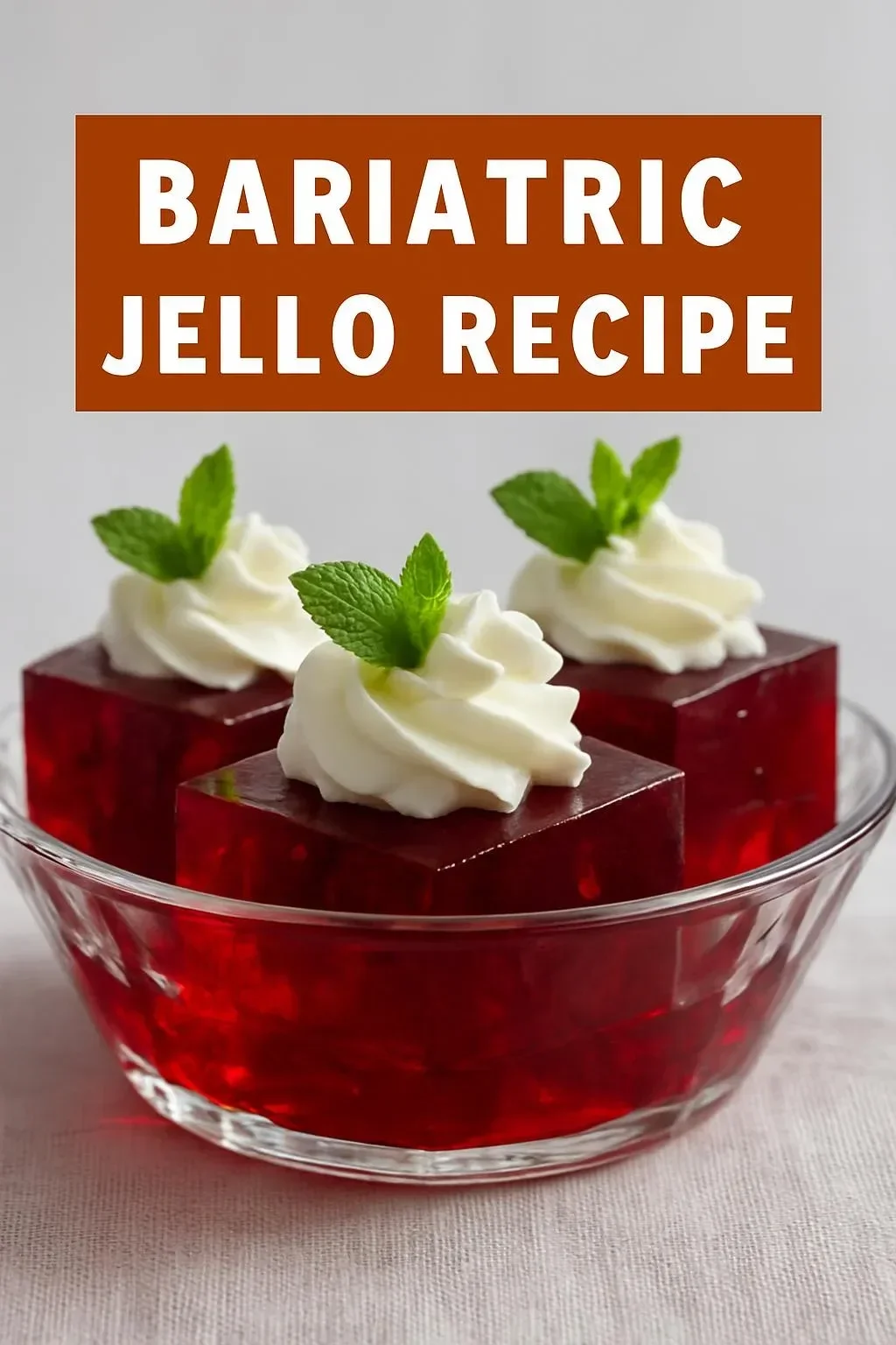 Delicious bariatric jello served in a bowl for healthy post-surgery snacks.