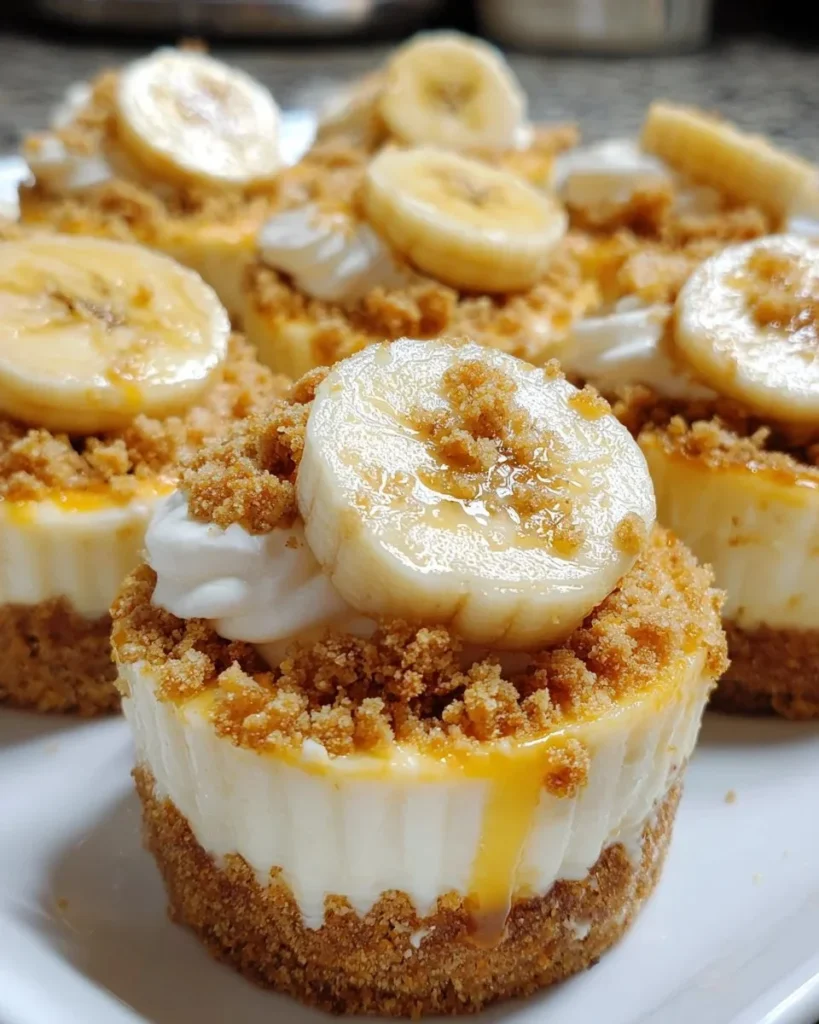 Delicious cheesecake banana pudding bites served in a dessert dish.