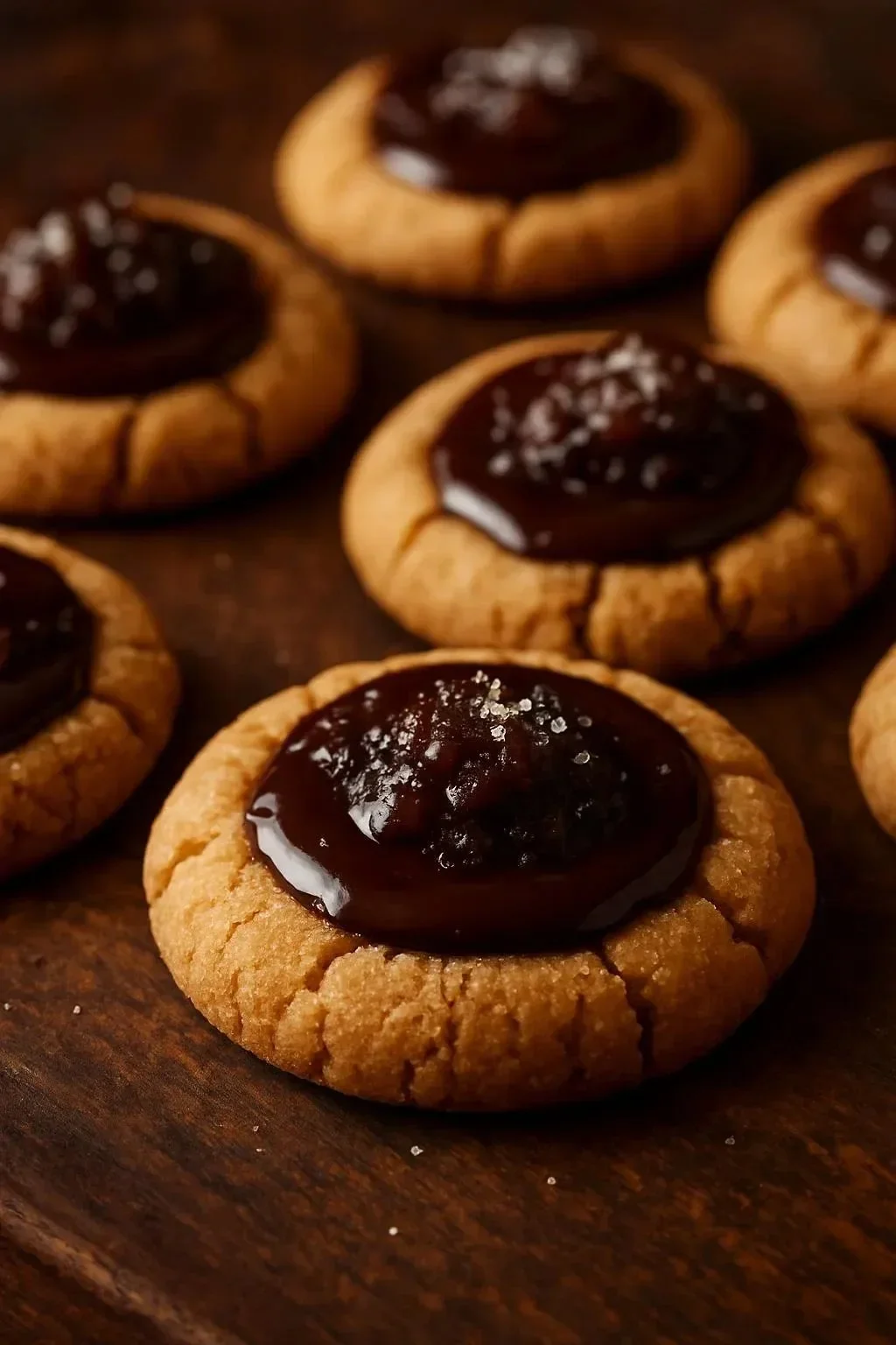 Delicious homemade Chocolate Thumbprint Cookies with chocolate filling