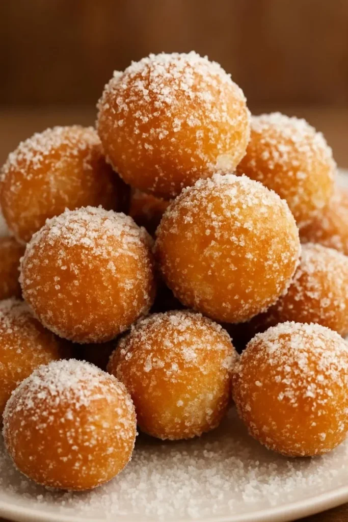 Cinnamon sugar soft pretzel bites served on a plate.