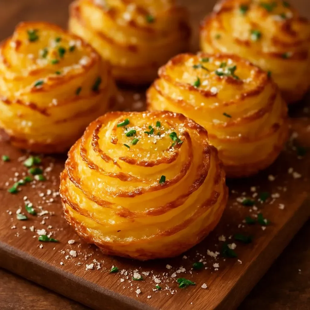 Crispy garlic parmesan Duchess Potatoes served on a plate