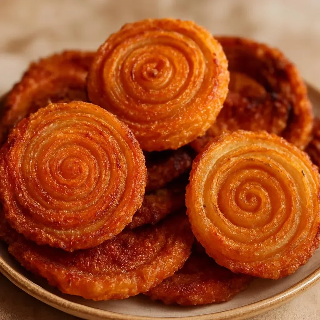 Bowl of crispy onion ring chips, a healthy snack alternative