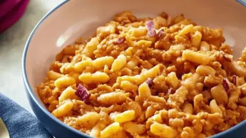 Bowl of sweet charoset made with fruits and nuts for Passover celebration