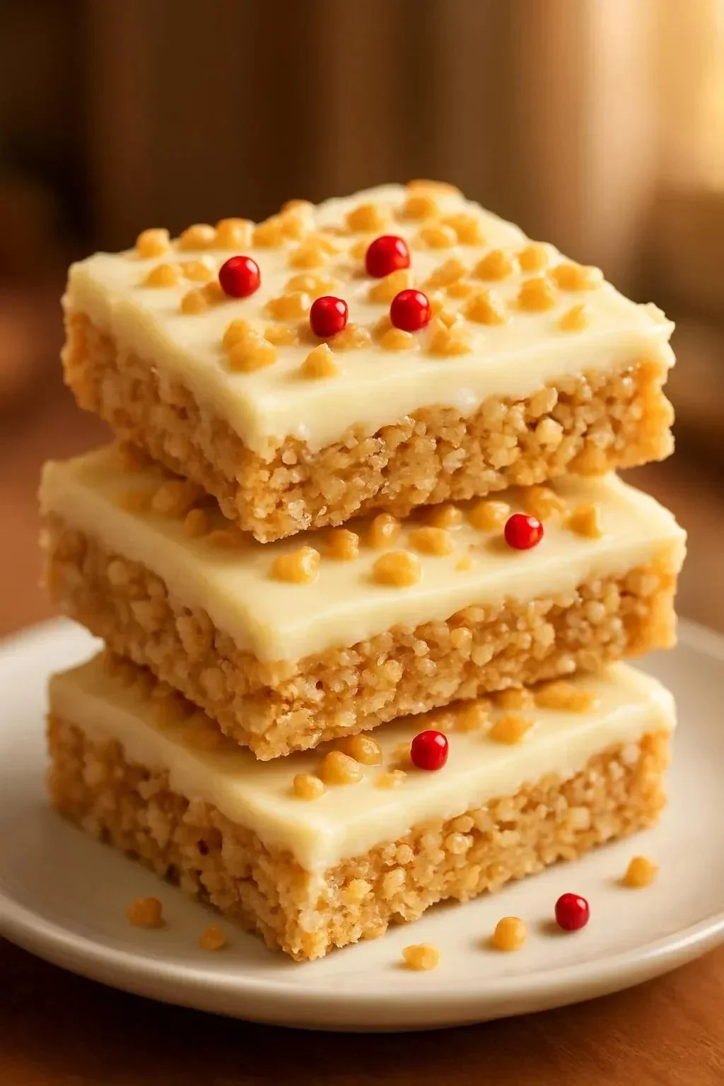 Delicious white chocolate Christmas crack dessert on a festive platter