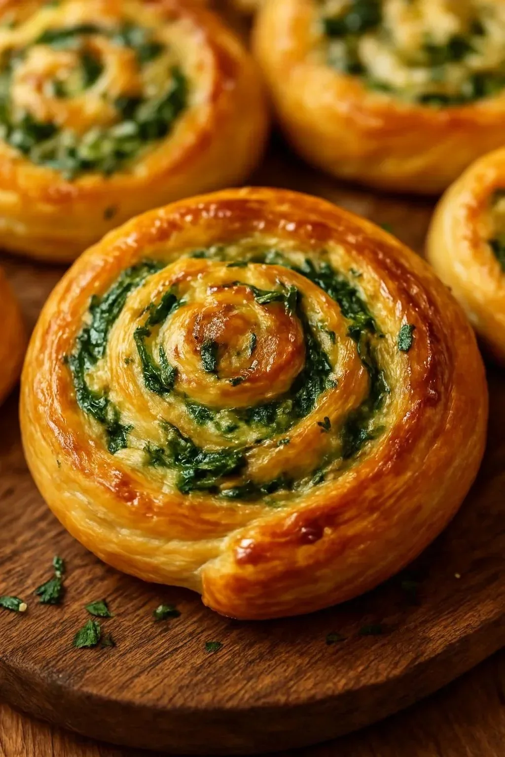 Easy spinach pinwheels with creamy filling rolled in tortilla