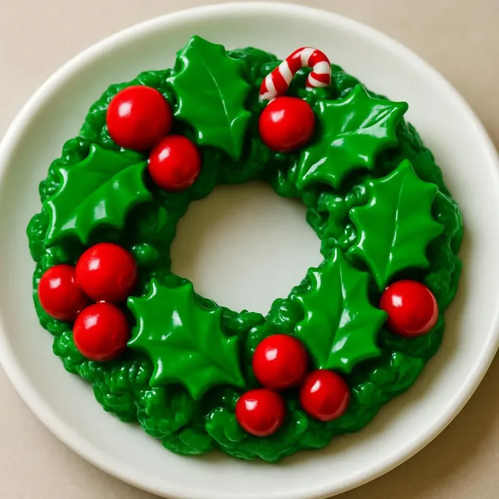 Festive Christmas wreath cookies decorated for holiday celebrations