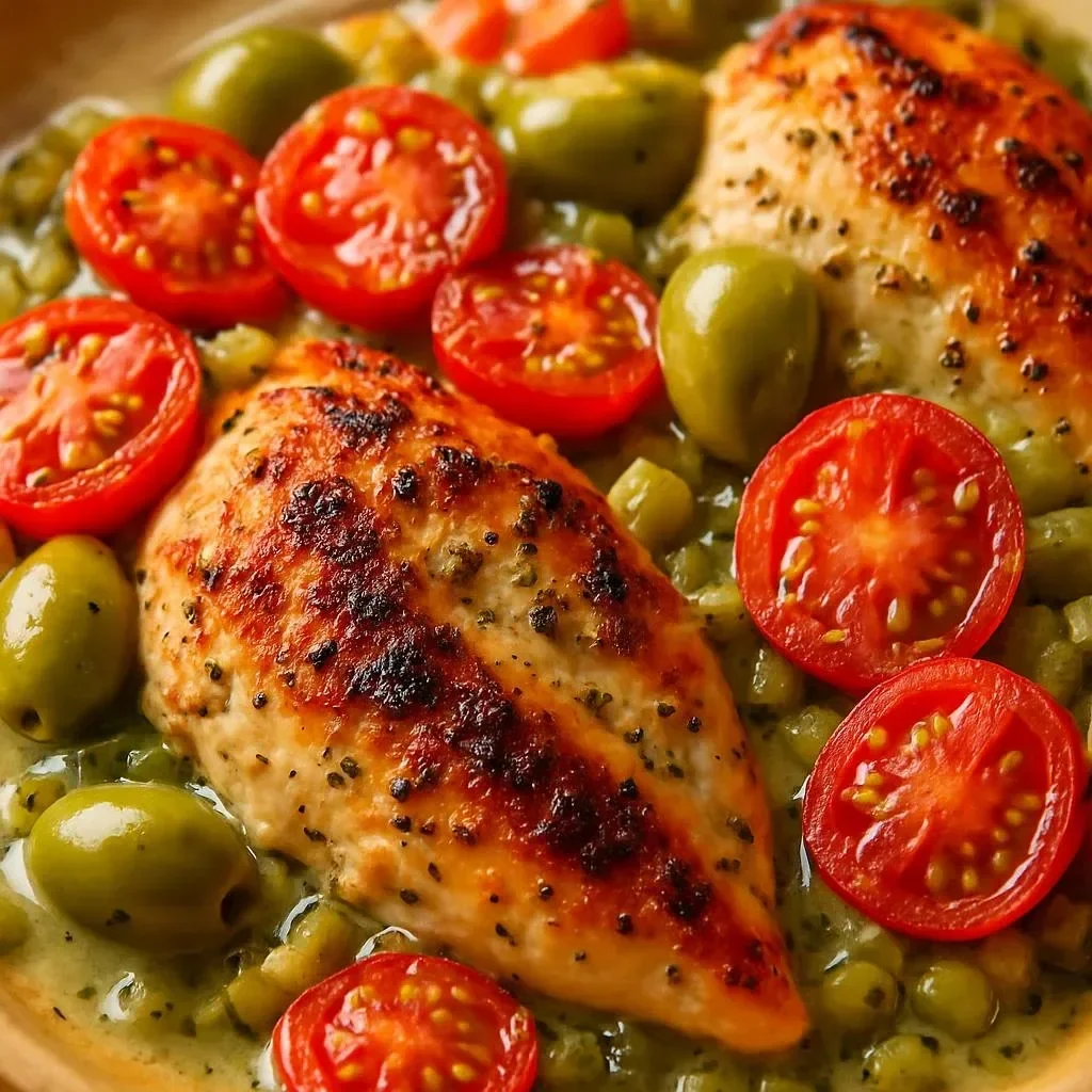 Sizzling Pepperoncini Chicken Skillet with vibrant peppers and herbs