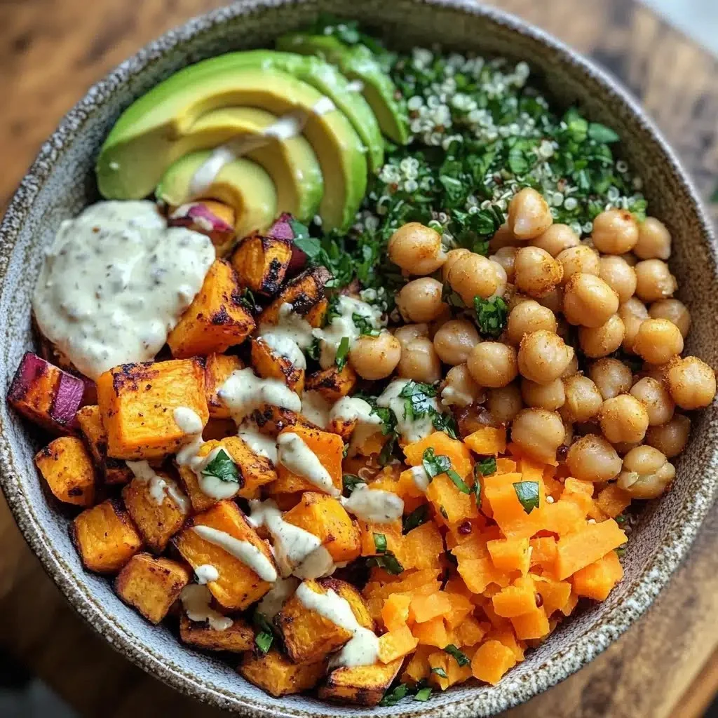Healthy Glow Bowl filled with colorful veggies and grains for a nutritious dinner.