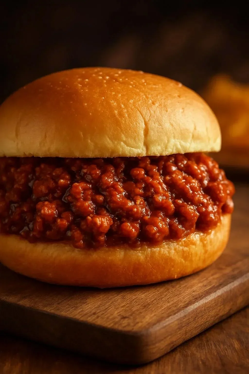 Delicious homemade sloppy joes served on a bun with juicy beef filling