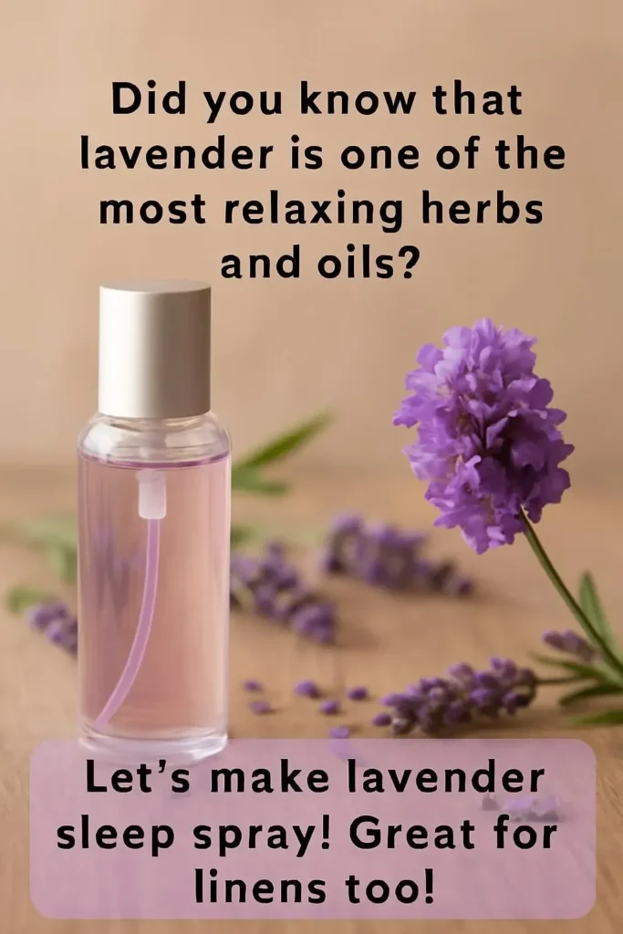 Relaxing Lavender Sleep Spray for restful nights and improved sleep quality.