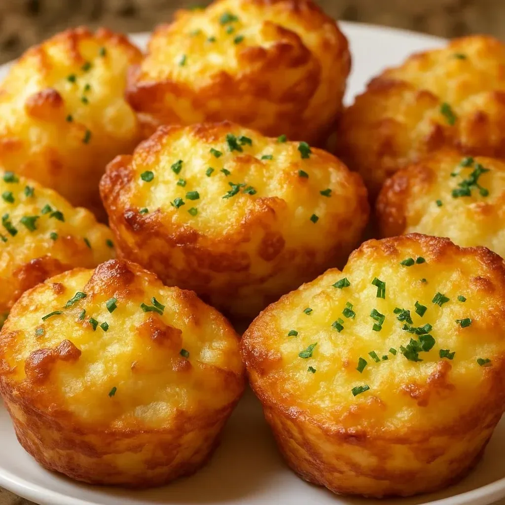 Delicious leftover mashed potato cheese puffs served on a plate