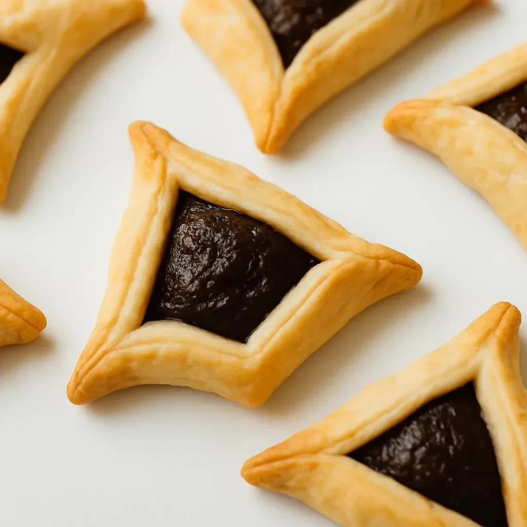 Delicious homemade Hamantaschen cookies for Purim celebrations.