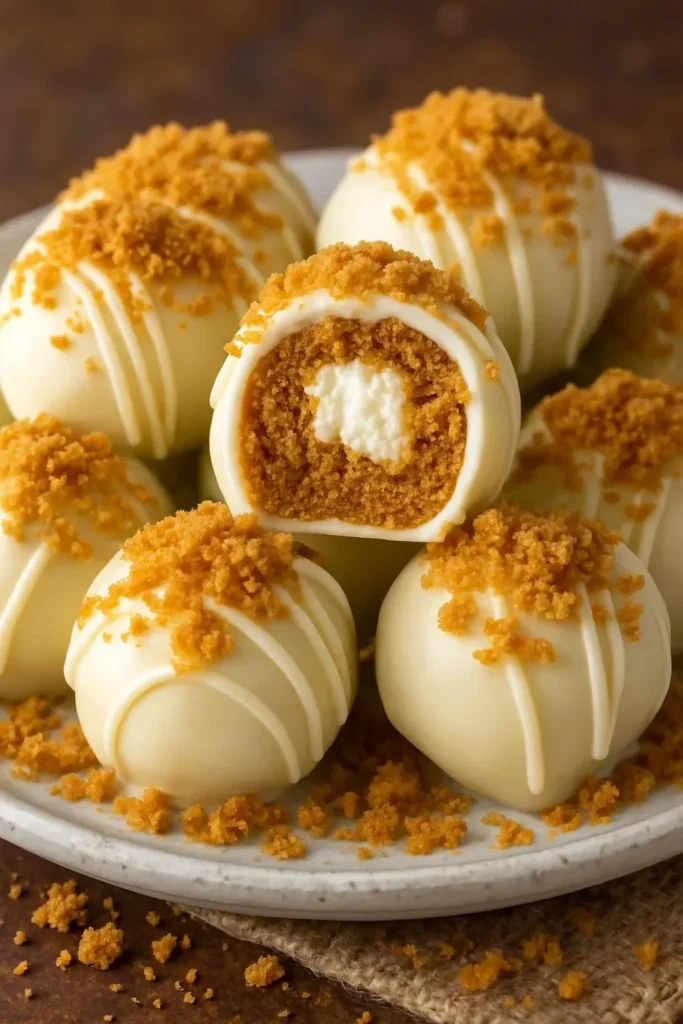 Delicious snickerdoodle cream cheese truffles covered in cinnamon sugar
