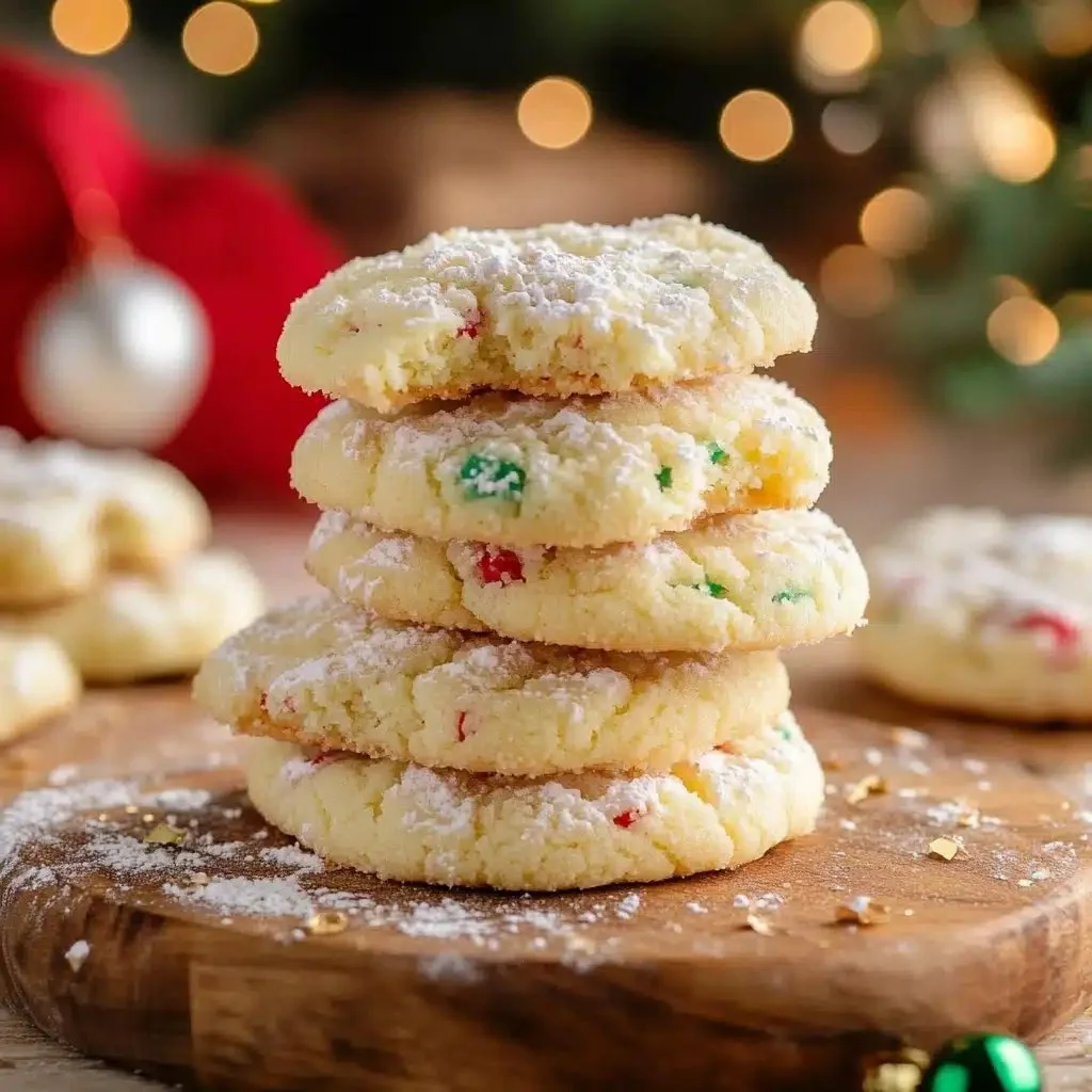 Christmas Gooey Butter Cookies - soft and festive treats perfect for the holidays