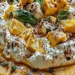 Creamy pumpkin feta dip served in a bowl, perfect for fall gatherings