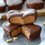 Irresistible chocolate peanut butter Valentine's heart homemade candy