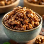 Delicious toffee walnuts, a sweet and crunchy treat perfect for any occasion.