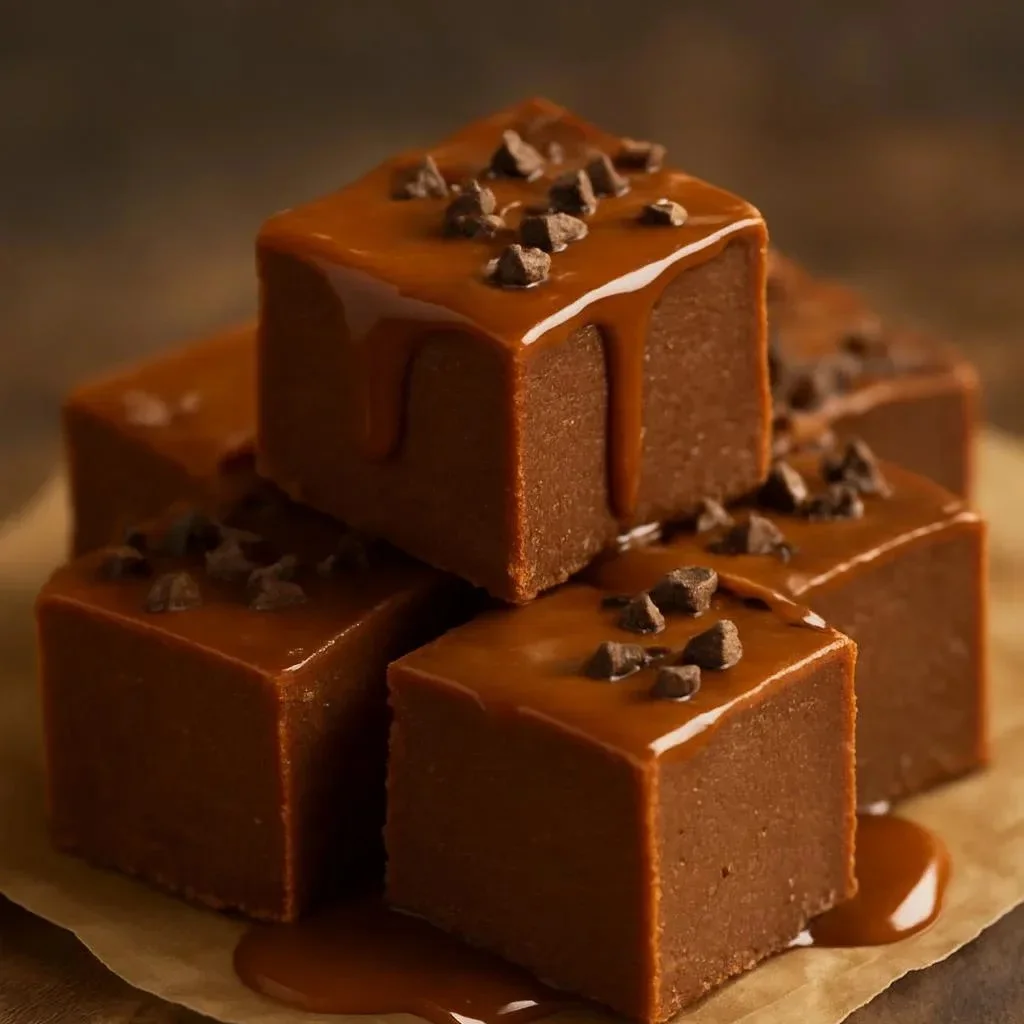 Delicious homemade mocha fudge with chocolate and coffee flavors