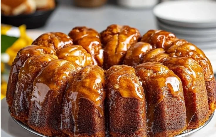 Freshly baked homemade Monkey Bread with gooey cinnamon and sugar goodness