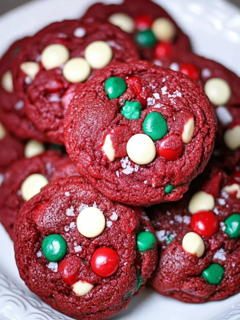 Delicious Santa's Red Velvet Cookies decorated for the holidays