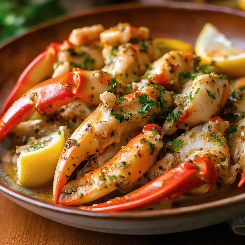 Sizzling hot crab claws served in a Cajun-inspired dish