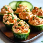 Spicy tuna salad bites served as a low-carb snack